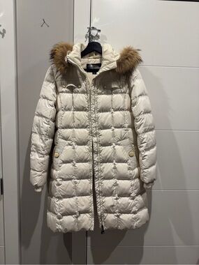 Quilted Down Parka with Fur Trim Hood